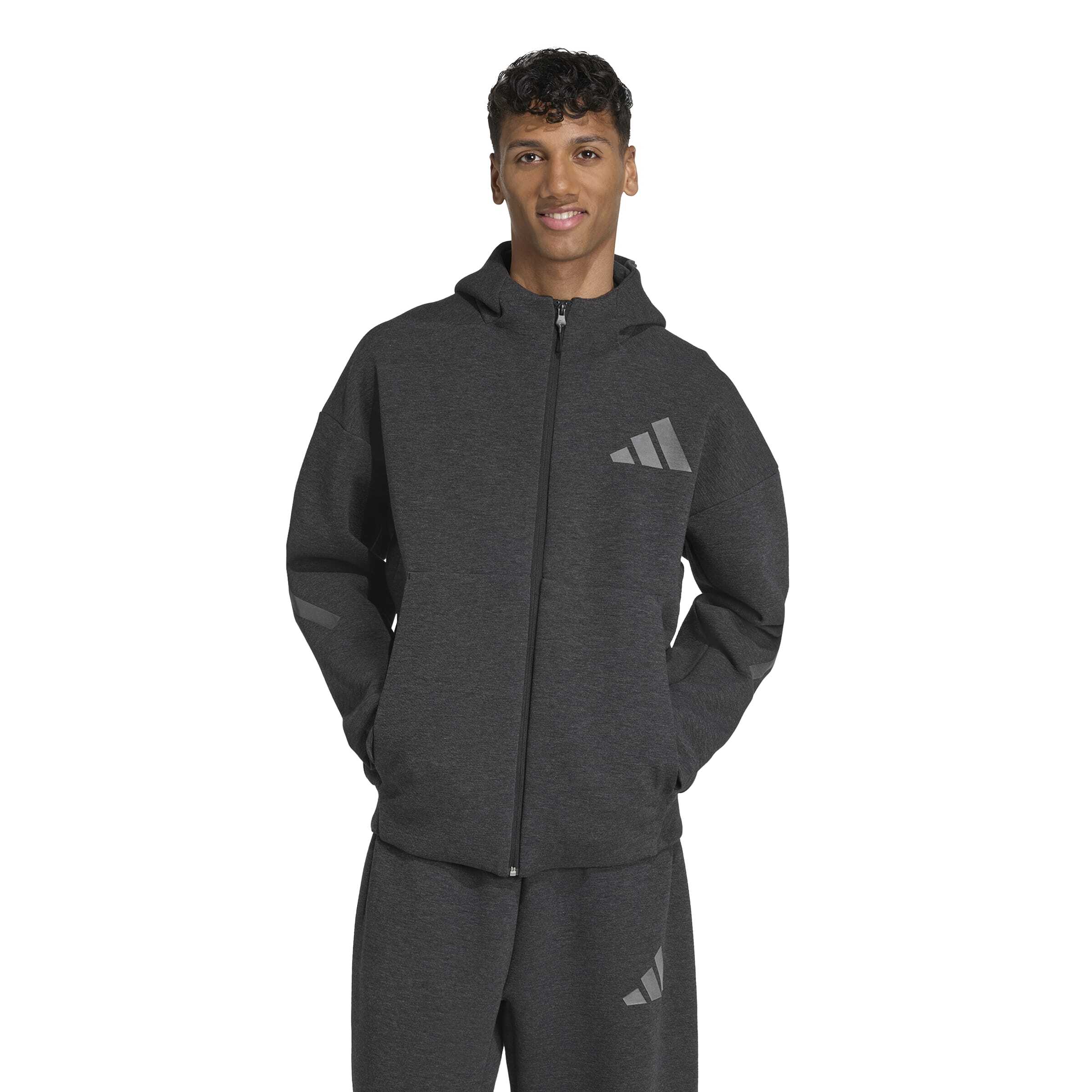 Adidas Z.N.E. Premium Full-Zip Siyah Erkek Sweatshirt Sweatshirt